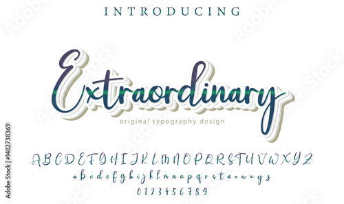 Extraordinary Font Stylish brush painted an uppercase vector letters, alphabet, typeface