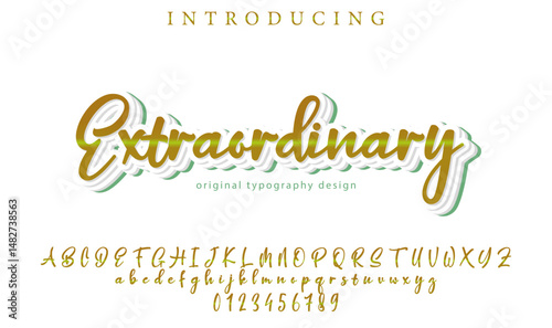 Extraordinary Font Stylish brush painted an uppercase vector letters, alphabet, typeface