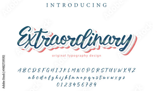 Extraordinary Font Stylish brush painted an uppercase vector letters, alphabet, typeface