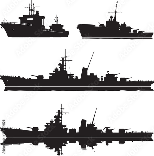 Classic Sailing Ship Silhouette

Modern Cruise Liner Vector Design

Cargo Ship at Sea Silhouette

Pirate Ship with Sails Silhouette Art

Ship on Ocean Waves Vector Scene