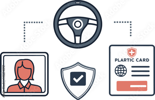 Various ID cards and badges for employee identification and access control
