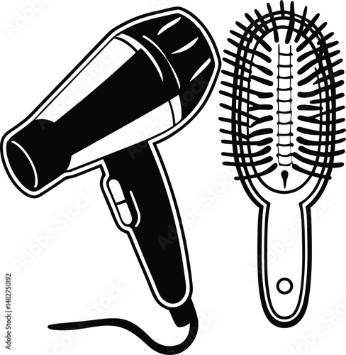 hair dryer isolated on white
