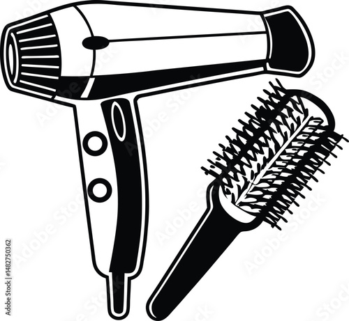 hair dryer and comb