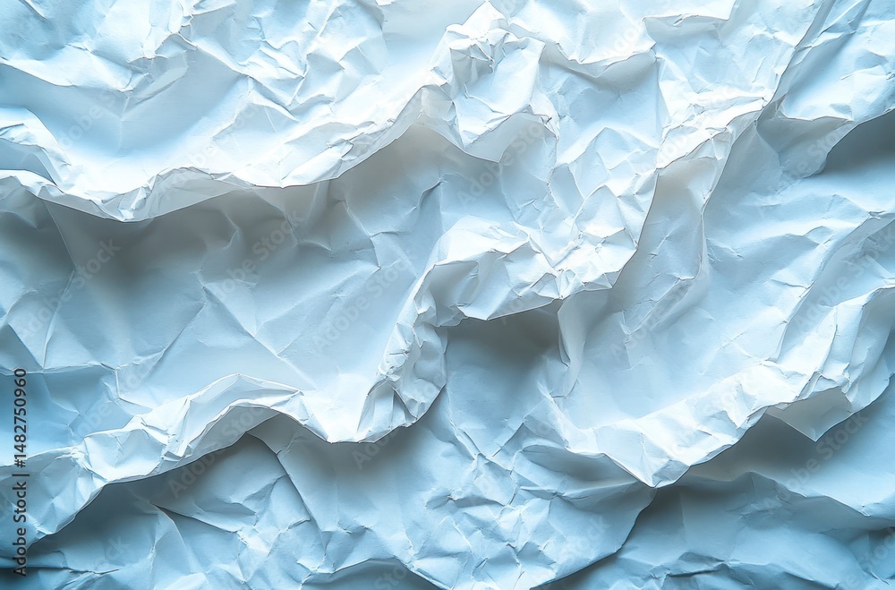 Crumpled, textured, illuminated, wrinkled paper Crumpled, textured, illuminated, wrinkled paper