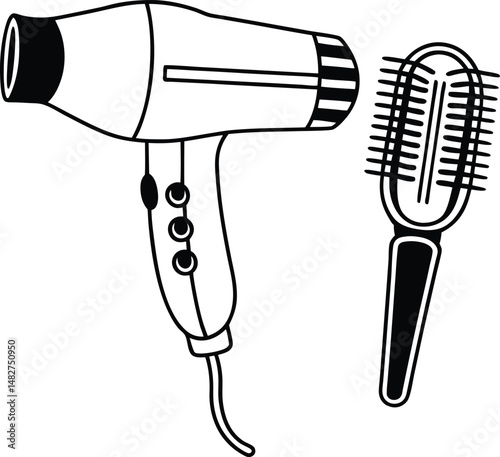 hair dryer isolated on white