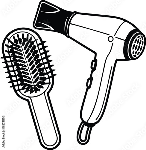 hair dryer isolated on white