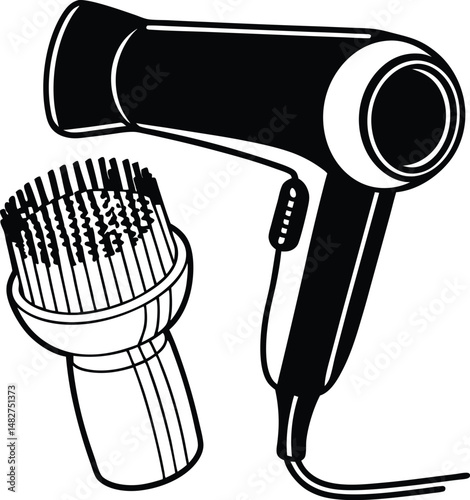 hair dryer vector illustration