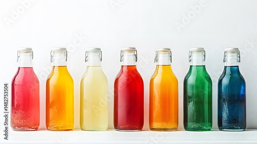 Wallpaper Mural Row of colorful bottled drinks in various shades. Torontodigital.ca