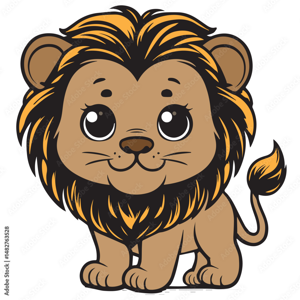 Obraz premium cartoon lion cartoon