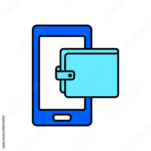 Icon a mobile wallet, isolated against a clean background.