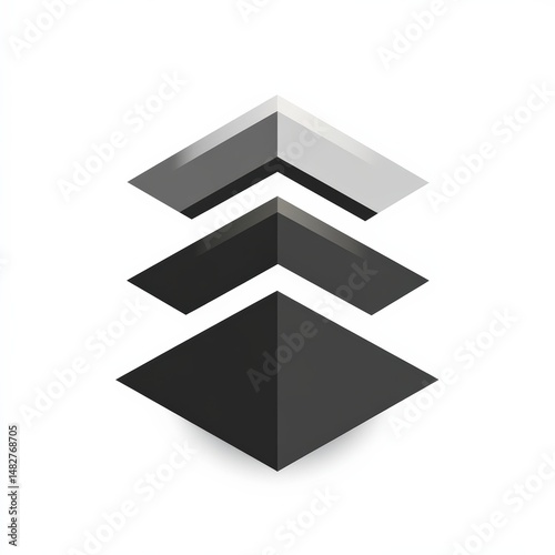 Modern Geometric Design of Stacked Shapes in Black and White Free Download Modern Geometric Design of Stacked Shapes in Black and White - GFXLoad