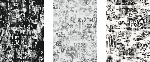 Glitch distorted geometric shape . Noise destroyed logo . Trendy defect error shapes . Glitched frame .Grunge textured . Distressed effect .Vector shapes with a halftone dots screen print texture.