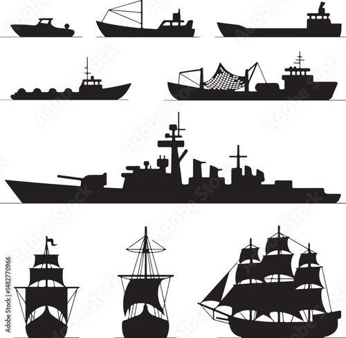 “Ship Vector Bundle | Sailing, Pirate, Cruise & Nautical SVG Clipart for Logos, Shirts & Crafts”