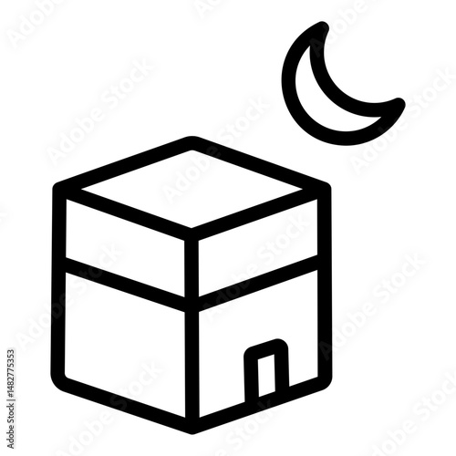 kaaba Line Icon