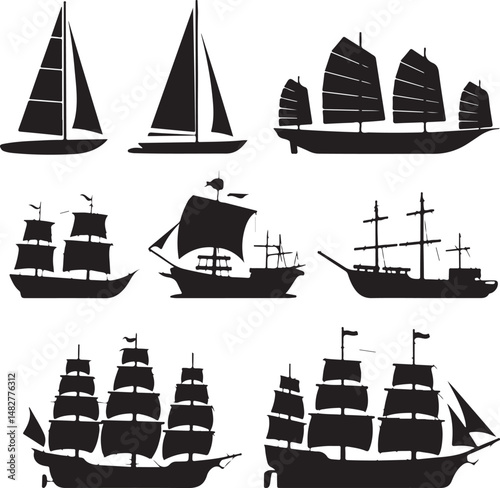 “Ship Vector Bundle | Sailing, Pirate, Cruise & Nautical SVG Clipart for Logos, Shirts & Crafts”
