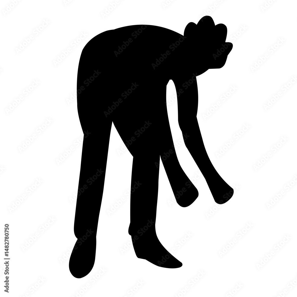 Obraz premium People Jumping Vector Silhouette