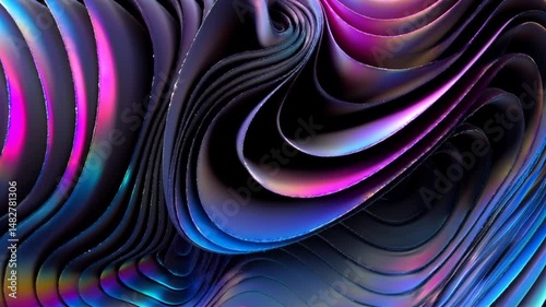 smooth flowing motion a vibrant, undulating wave of colorful, glossy layers
