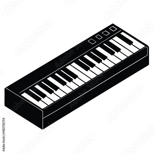 musical synth illustration
