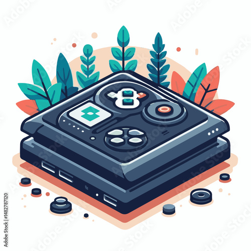 console, gaming, gamepad, joystick, game, entertainment, play, controller, technology, digital, gamer, video, device, control, fun, computer, illustration, vector, design, equipment, retro, joy, graph