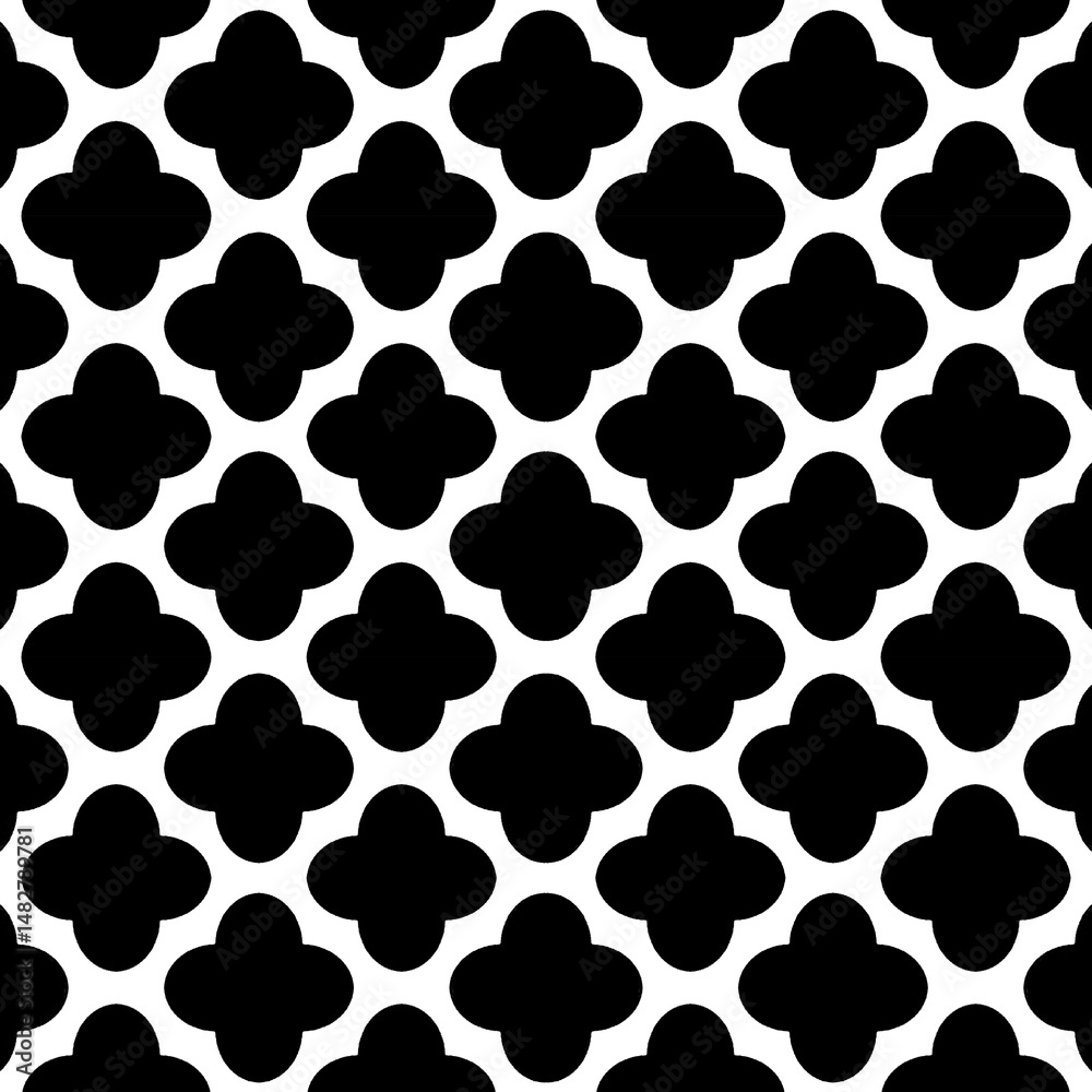 Fototapeta premium Arabian ethnic tribal fabric pattern in black and white tones reflects the ancient artistic civilization of the Arab ethnic people. The intricate geometric details and traditional ethnic motifs give a