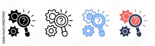 Analysis Find icon sheet multiple style collection