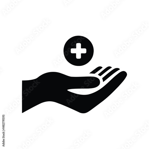 hospital aid care icon vector
