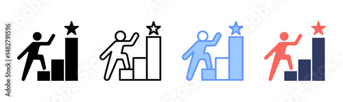 Self Improvement icon sheet multiple style collection