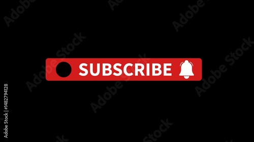 set animation lower third social media subscribe with alpha channel or transparent background