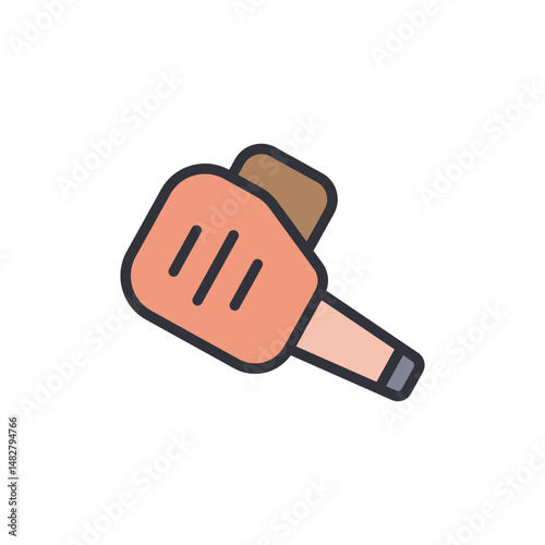 Stylized Leaf Blower Illustration For Cleaning And Maintenance