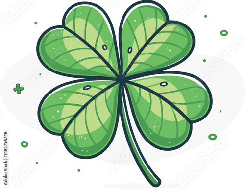Shamrock illustration for St. Patrick's Day celebration.
