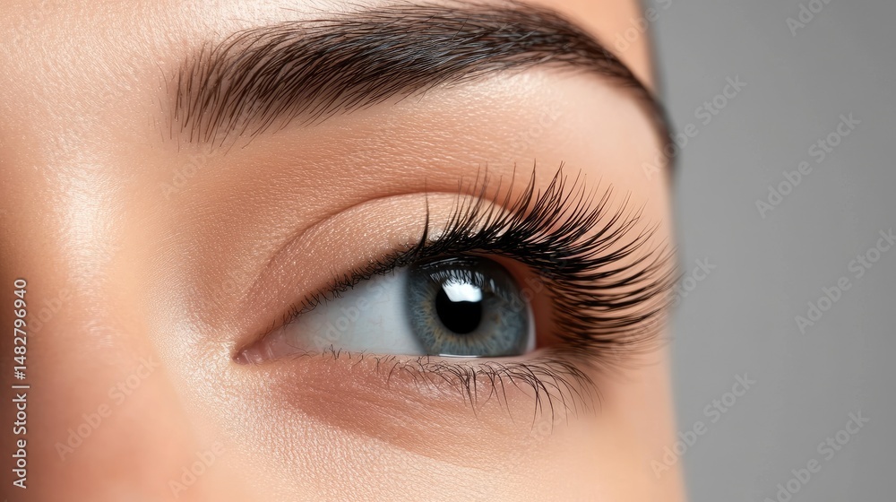 Fototapeta premium Close-up of beautiful eye with long lashes