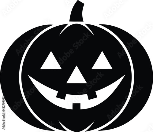 classic jack o lantern vector icon.