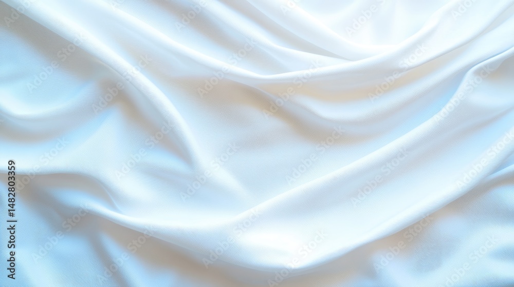 Obraz premium Soft, flowing white fabric drapes