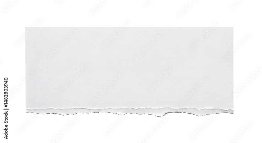 Obraz premium Abstract White Paper With Torn Edge Texture Neutral Lighting Minimalist Design