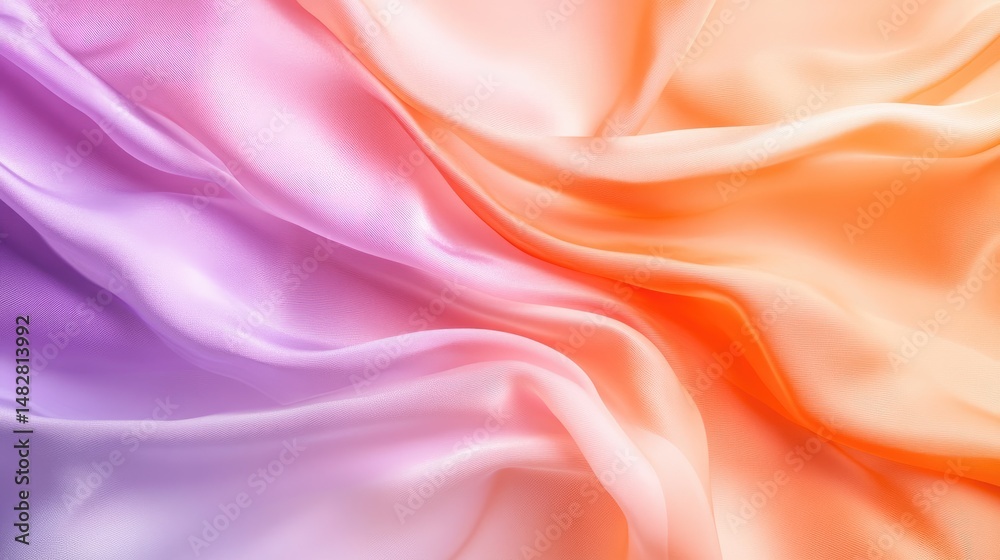 Obraz premium Soft, flowing fabric with a gradient of pastel colors
