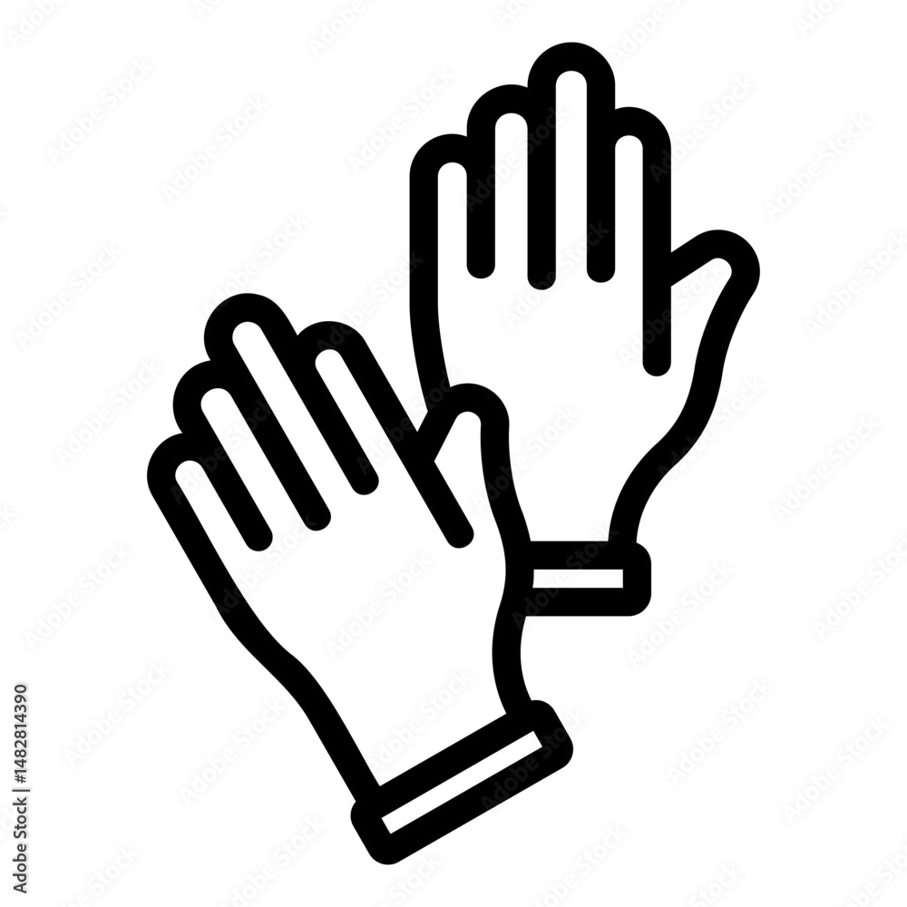 Fototapeta premium gloves Line Icon