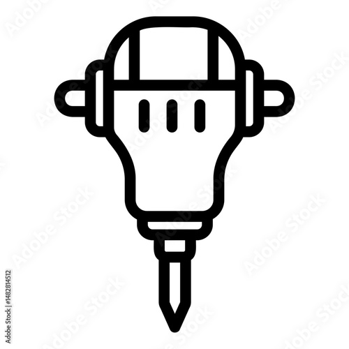 jackhammer Line Icon