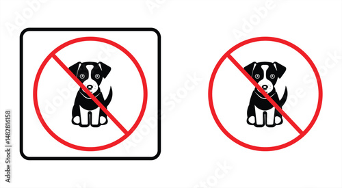 icon vector no dogs and pets allowed