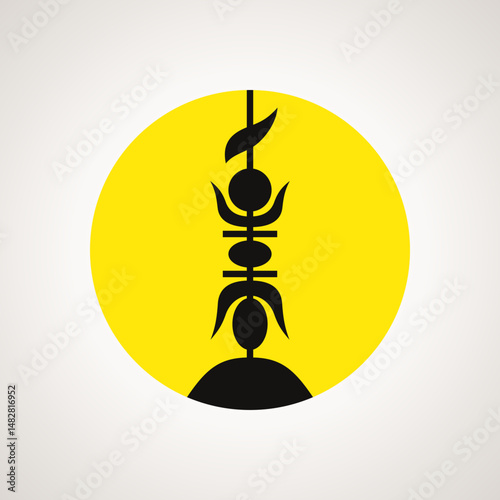 Fleche faitiere - symbol from the flag of New Caledonia