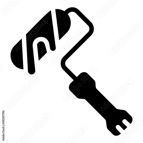 paint roller Solid icon