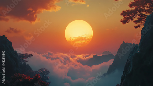  Capturing the soaring Seongsan Sunrise Peak against the backdrop of the rising sun (2)