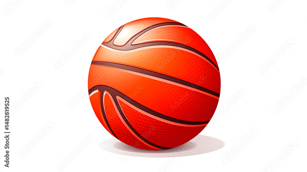 Fototapeta premium Basketball Ball Sport Supply Icon Vector Illustration for Sporting Goods Websites