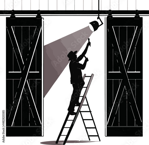 Adjusting Spotlight Silhouette: Barn Door Setting