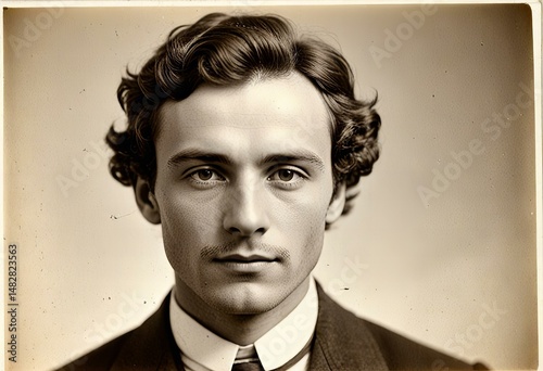 poetic man portrait, high quality.