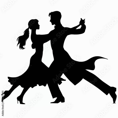 silhouette of a couple dancing