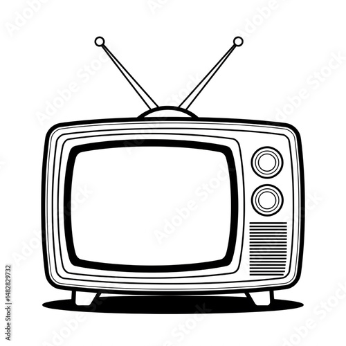 television coloring page line art