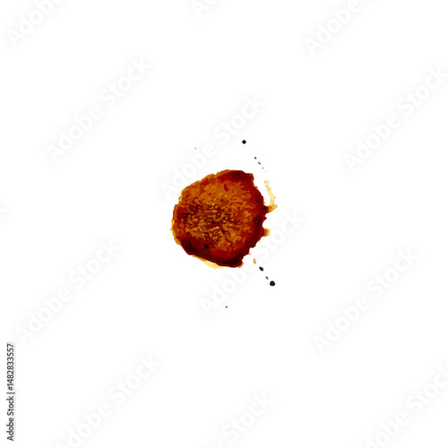 Grunge Coffee Stain. Abstract Vintage Coffee Spill & Splash Texture. Vintage Coffee Stain Effect.
