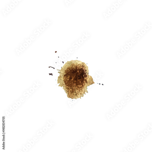 Grunge Coffee Stain. Abstract Vintage Coffee Spill & Splash Texture. Vintage Coffee Stain Effect.