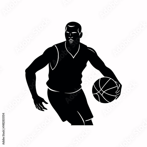 Baseball player silhouette vector silhouette on white background
