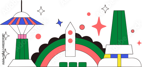 spaceship illustration